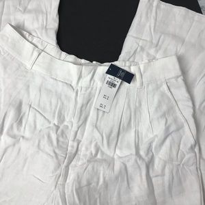 Abercrombie & Fitch ultra high rise linen & cotton wide leg pants women size XL